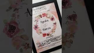 Customised Wedding Frames 💖 @huruf.e.noor_Calligraphy #shorts #ytshorts #hurufenoor_calligraphy