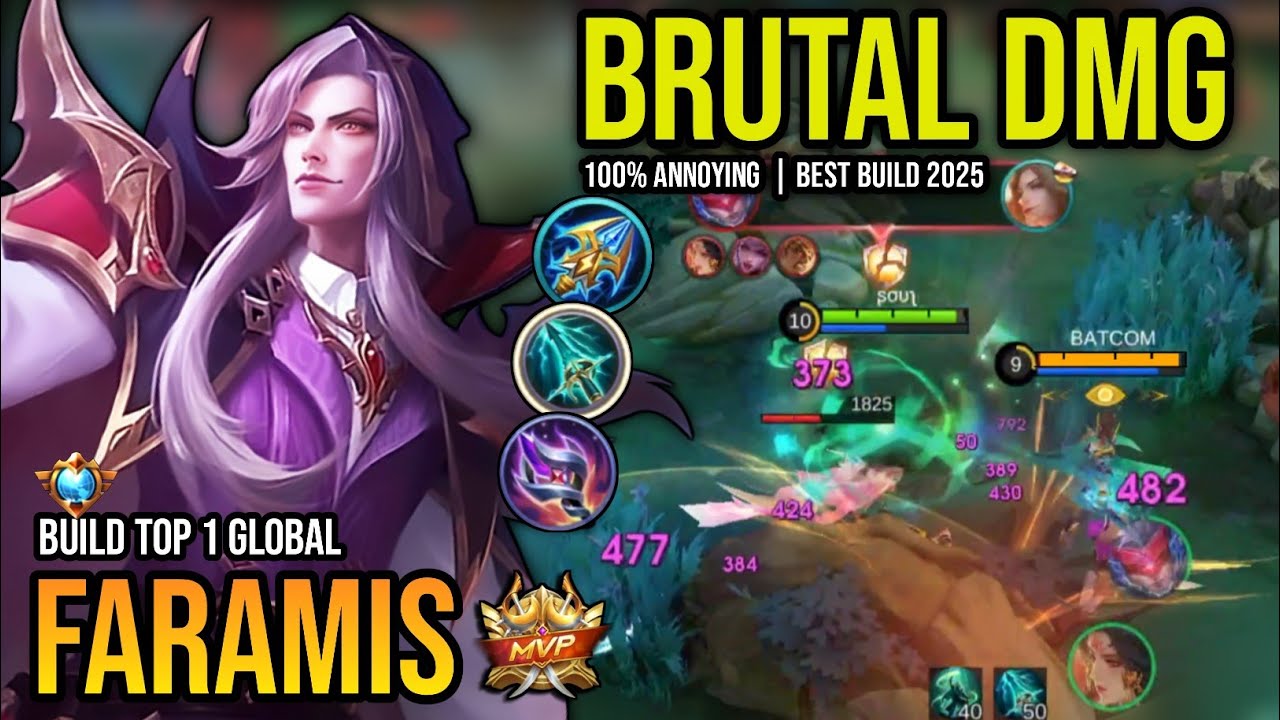 FARAMIS BEST BUILD 2025 | BUILD TOP 1 GLOBAL FARAMIS GAMEPLAY | MOBILE LEGENDS✓