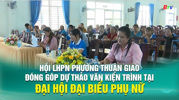 Hội LHPN phường Thuận Giao đóng góp dự thảo văn kiện trình tại Đại hội đại biểu Phụ nữ