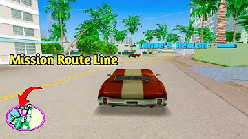 GPS Mission Route Line Mod For GTA Vice City | How To See Mission Route In Map