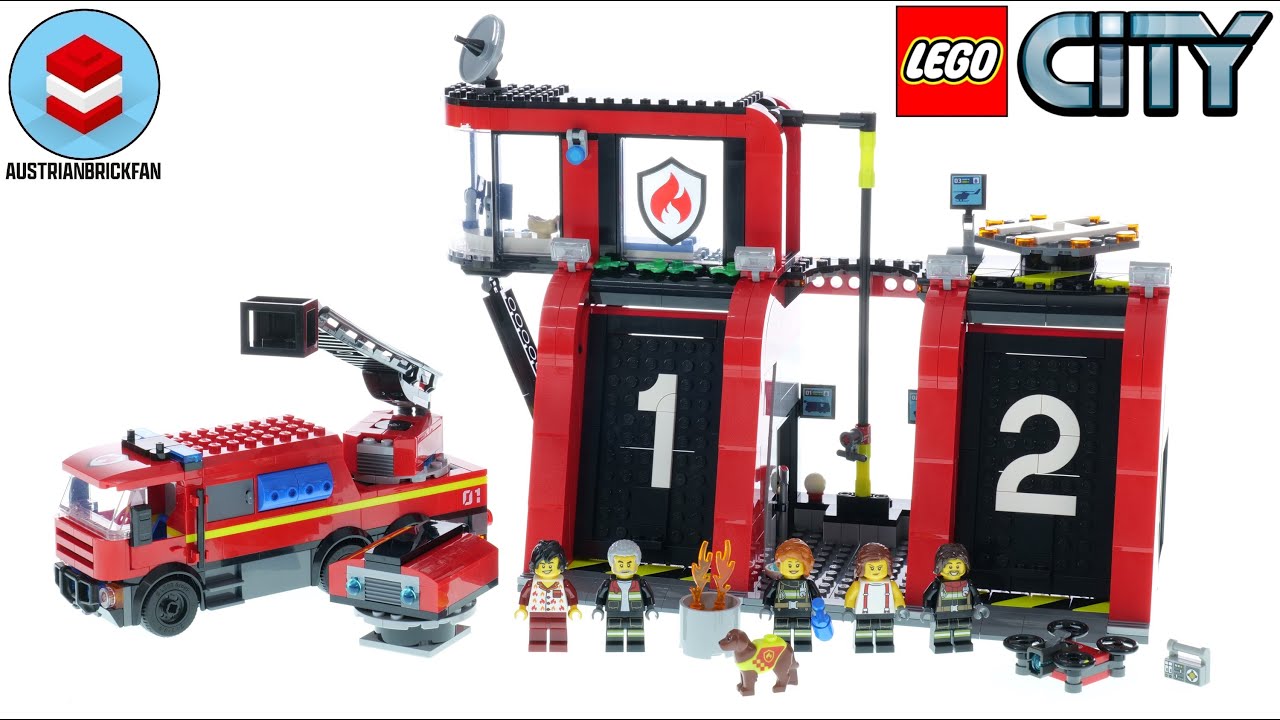 LEGO City 60414 Fire Station with Fire Truck – LEGO Speed Build Review 