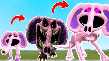 EVOLUTION OF NEW GODZILLA DUBBA DUBBAPHANT FROWNING SMILING CRITTERS POPPY PLAYTIME 3 In Garry