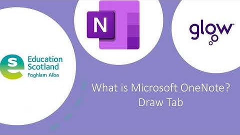 What is Microsoft OneNote? - Draw Tab