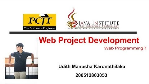 Web Project Task 07 | 1st Year | Semester 01 | Java Institute |
