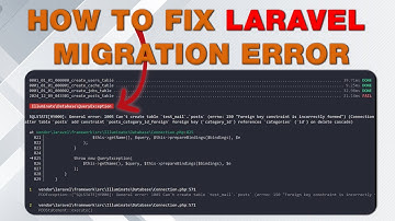 How to Fix Laravel Migration Error