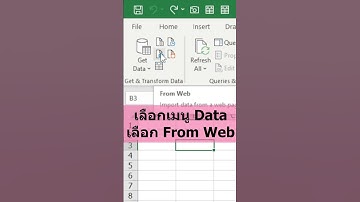 Excel นำข้อมูลจากเว็บเข้ามาใช้แบบง่ายๆ