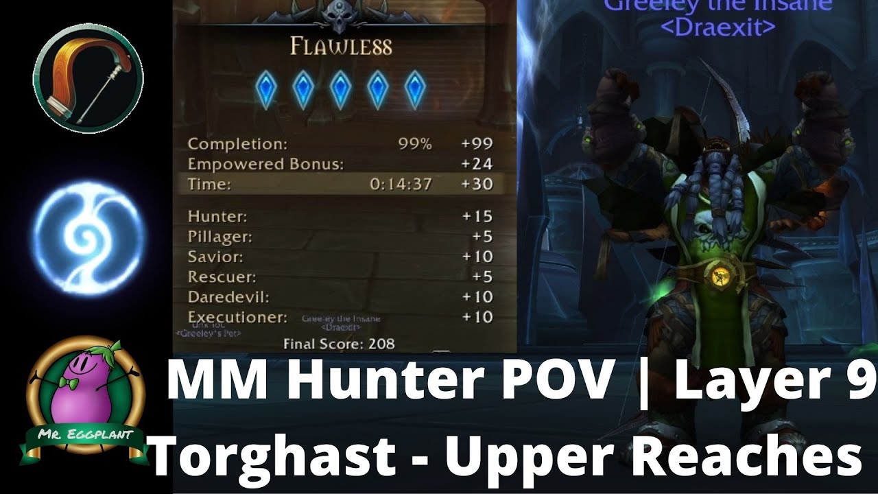 Solo Flawless Upper Reaches Layer 9 | Torghast | Night Fae MM Hunter POV | Shadowlands 9.1