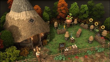 D&D timelapse mapmaking 2: Beekeepers Cottage (22x16) & first person walkthrough (Dungeon Alchemist)