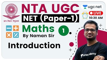 NTA UGC NET 2020 (Paper-1) | Maths by Naman Sir | Introduction