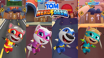 Talking Tom Hero Dash - Talking Tom VS Talking Angela VS Talking Hank VS Talking Ginger