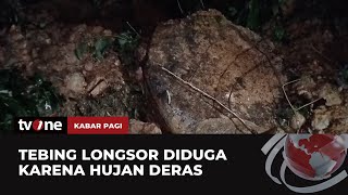 Tebing Setinggi 20 Meter di Lebak Longsor, Material Menutup Akses Jalan | Kabar Pagi tvOne