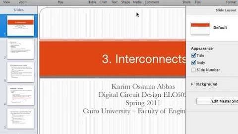 Digital ICs Lec 2 part 1: Interconnects