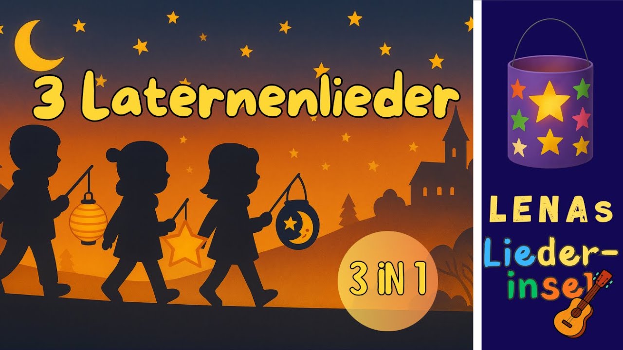 Drei Laternenlieder, Sankt Martin, Laterne, Sonne Mond und Sterne und Laterne, wir gehen Schritt für