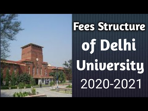 Fees structure of Delhi university 2020। hostel, college, course fee। दिल्ली यूनिवर्सिटी फिस।
