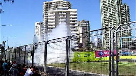 Victor Bray and Ben Bray Burnout at Gold Coast V8's 2009
