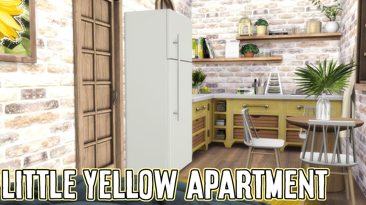 LITTLE YELLOW APARTMENT // THE SIMS 4 SPEED BUILD