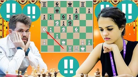 Creative Magnus Carlsen vs Tania Sachdev Chess game 63