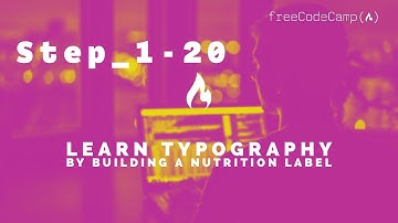 Learn Typography by Building a Nutrition Label: Solutions Step 1-20 / freeCodeCamp