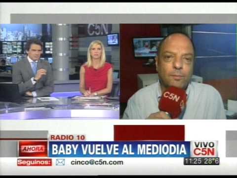 C5N - RADIO: BABY ETCHECOPAR VUELVE AL MEDIODIA DE RADIO 10 - YouTube