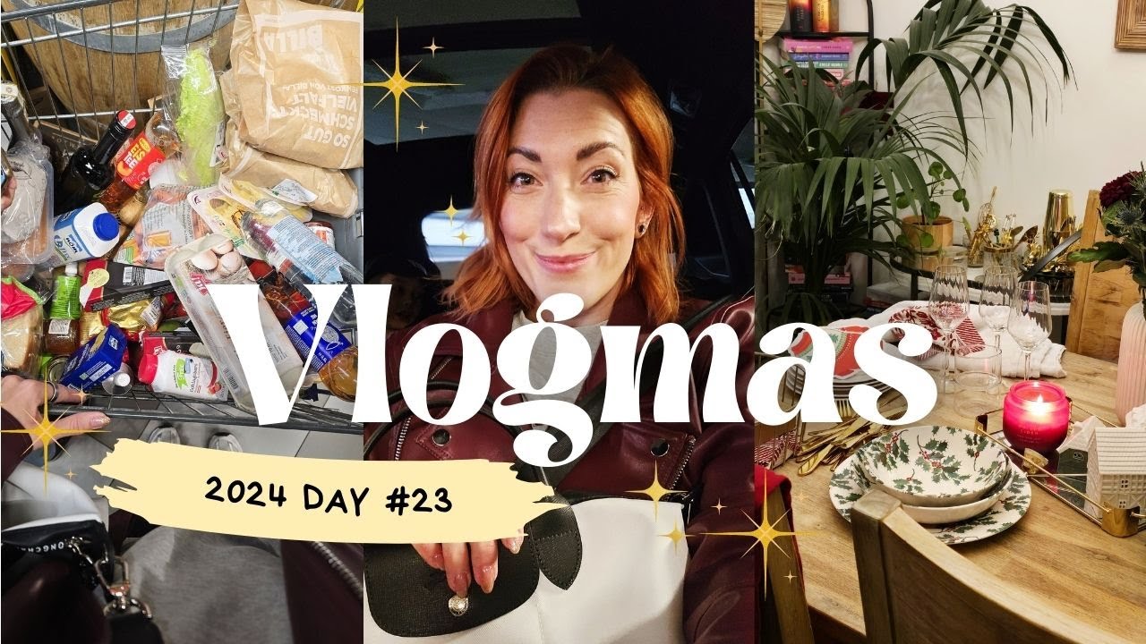 Vlogmas 2024 Day 23 🛒🎅🔔 Christmas Food Shop & Weihnachtsvorbereitungen, Tischdeko und Vorfreude