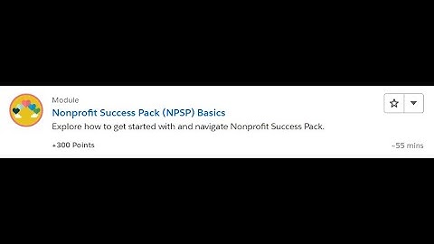 Nonprofit Success Pack NPSP Basics [Salesforce Trailhead Answers]