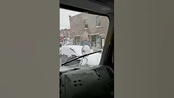 Video Shows Montreal Driver In Snow Covered Car 