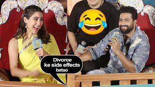 When Vicky Kaushal Asked Divorce Ke Side Effects In Front of Sara Ali Khan - Hilarious Meme Response