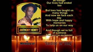 Anthony Henry ~ Memorial
