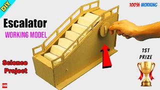 Famous DIY Escalator Working Model | Easy Science Projects for School Wealth