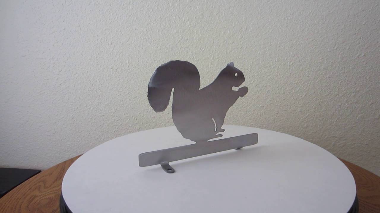 SQUIRREL mailbox topper METAL silhouette 7 inch NOT PAINTED USA