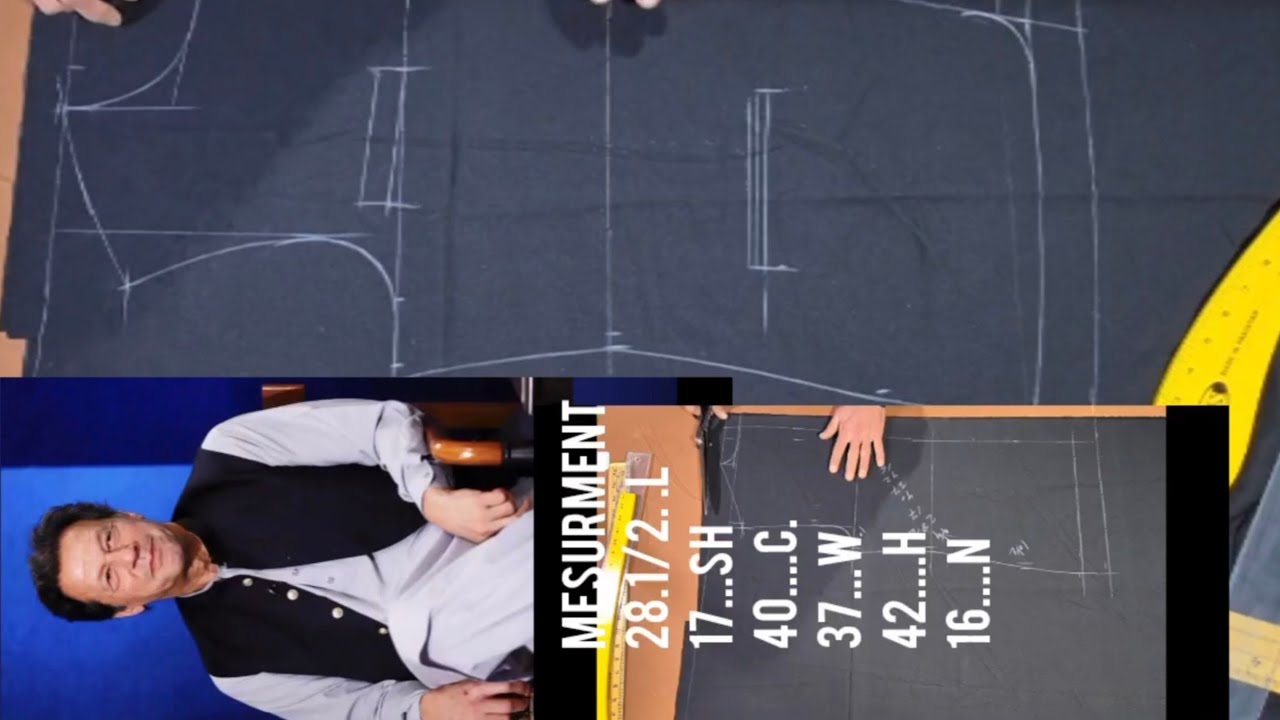 Waistcoat cutting by Master Faizullah Usmani 2025 