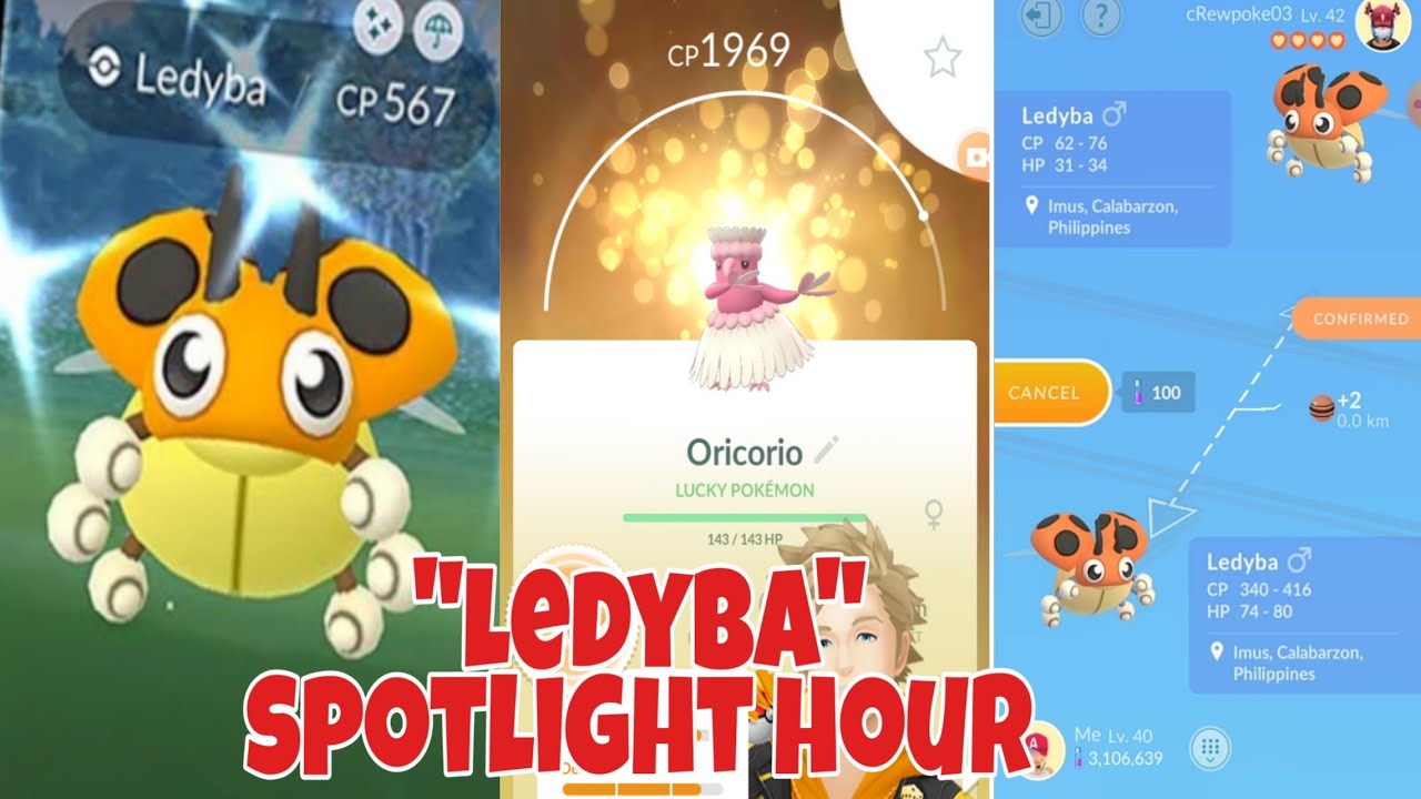 "LEDYBA" Spotlight Hour Lucky Surprise in Pokemon GO!