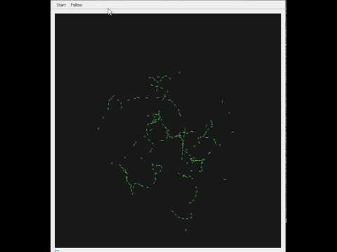 A simulation of a swarm