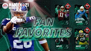 FAN FAVORITES PACK OPENING!!! |  NFL Madden Mobile 21