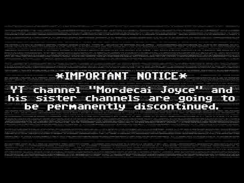 The Truth About Mordecai Joyce + All Associated YT Channels Will Be Permanently Discontinued