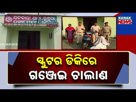 ସ୍କୁଟର ସିଟ୍‌ରେ ଗଞ୍ଜେଇ! 10 Kg Ganja Seized in Bolangir | Excise Team Arrests One Accused