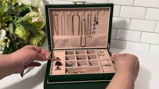 Stylish Jewelry Organizer Box for Women & Teens | 2-Layer Travel Case with Custom Storage 💚