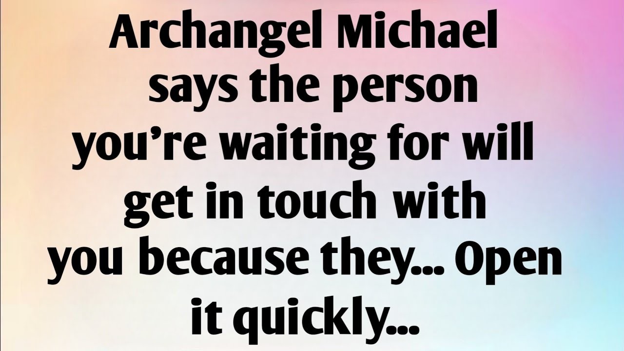 Архангел Михаил говорит, что этот человек...