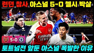 토트넘전 앞둔 아스널 첼시 5-0 박살 충격 '포체티노 경질 임박?!' (정밀 기록 분석)