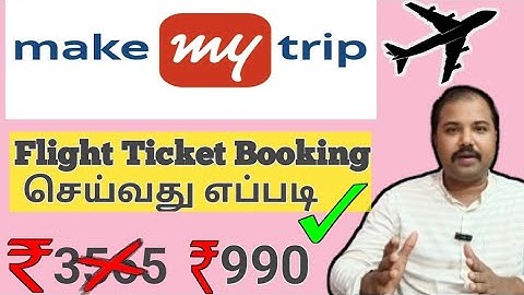 How to Book a Flight Ticket in Make my Trip Tamil | Live Booking |