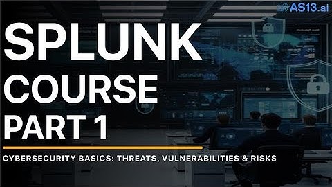 Splunk Course for Beginners Part 1 | Cybersecurity Basics: Threats, Vulnerabilities & Risks