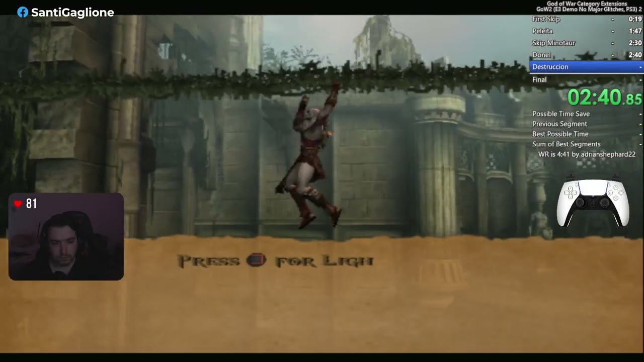 GOD OF WAR 2 E3 DEMO NO MAJOR GLITCHES (4:51) SPEEDRUN