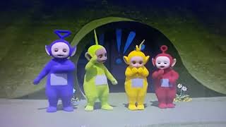 The Teletubbies Run To The Magic Windmill With T.u.f.f. Puppy Le Card Music Circles