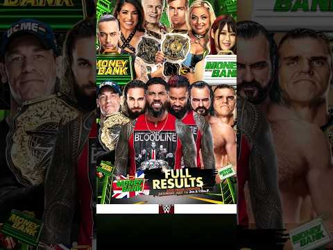 Full WWE Money In The Bank 2023 Results