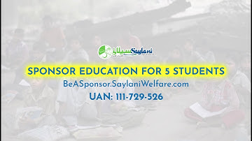 Saylani Be a Sponsor Program | Educate Today Transform Tomorrow| #Saylani #Education #Students #2023