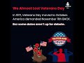 Veterans Day once changed….....