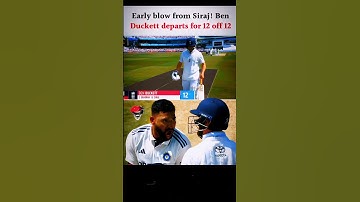 Siraj On Fire 🔥 After Ben Duckett