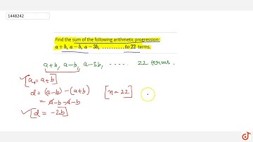 Find the sum of the following arithmetic    progression:  ltmath gt  ltmrow gt  ltmi gta lt/mi