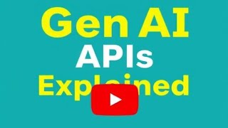 Chapter 6: Generative AI APIs Explained