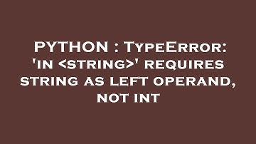 PYTHON : TypeError: 